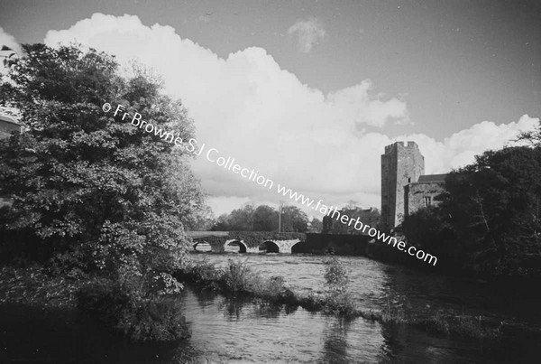 CASTLE AND BRIDGE FROM PARK WITH RIVER